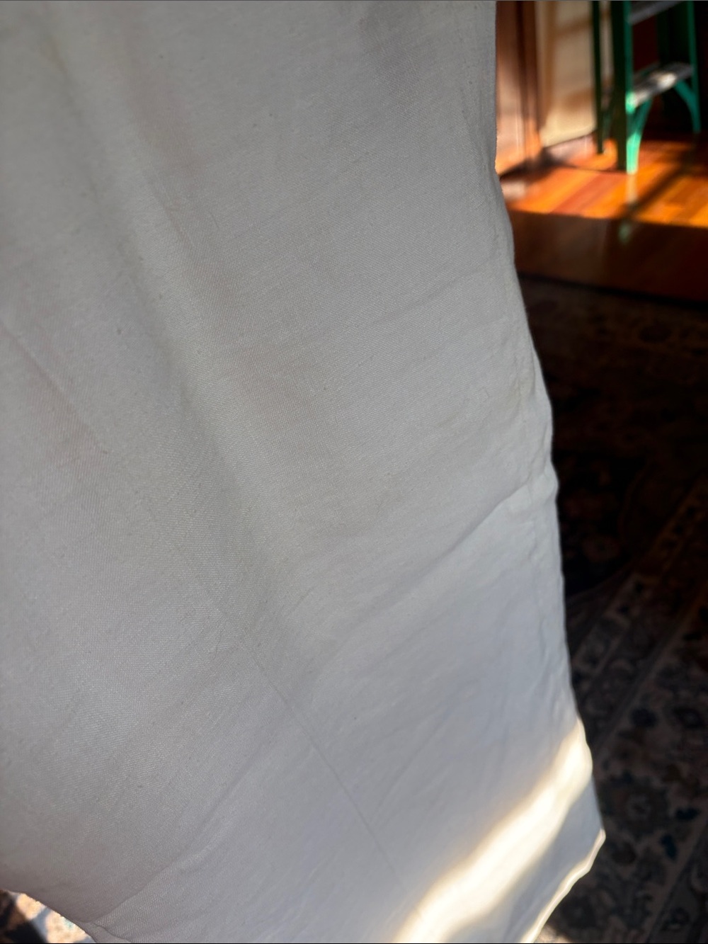 Banana Republic Cream Straight-Leg Dress Pants Linen Lined with Double Button 10 - Picture 8 of 8